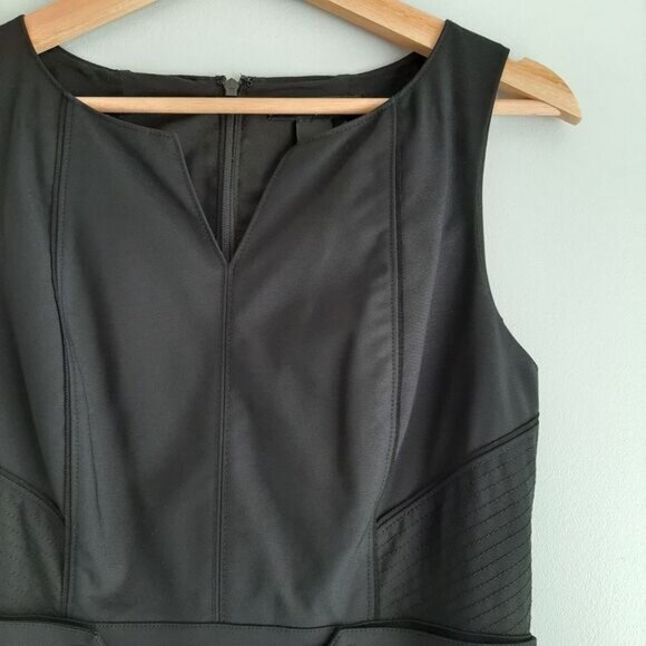 WHBM Classic Defined Waist Sheath Dress Knee Length Black Sz 6 - Picture 5 of 16